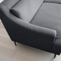 Egbert 3 personers sofa stof med sorte metal fødder 200x85x76 cm stue Egenskaber