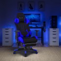 Misano Sky blå racer design ergonomisk gamer kontorstol i stof til gaming På Tilbud