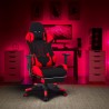 Misano Fire rød racer design ergonomisk gamer kontorstol i stof til gaming På Tilbud