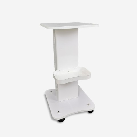 Pageboy hvid rullebord 35x35x70 cm med hylde til frisør skønhedsklinik Kampagne