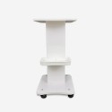 Pageboy hvid rullebord 35x35x70 cm med hylde til frisør skønhedsklinik Tilbud