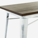 Caupona Brush spisebord træ 120x60 cm rektangulær i el og metal Tilbud