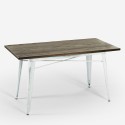 Caupona Brush spisebord træ 120x60 cm rektangulær i el og metal Udvalg