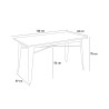 Caupona Brush spisebord træ 120x60 cm rektangulær i el og metal Model
