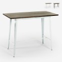 Spisebord i industrielt vintage design af metal 120x60 Catal Brush.