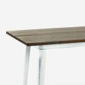 Catal Brush højt bord i industrielt vintage design med metal og træ 120x60 Valgfri
