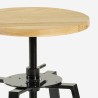 Disk drejelig barstol i industriel stil til bar og køkken af metal og træ Udsalg