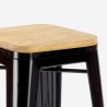 steel up wood industriel barstol i metal med træsæde til køkken og bar. 