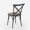 Spisebordsstole til køkken og spisestue i industrielt stil, træ og metal, Steel Vintage.