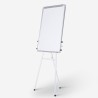 Cletus L opslagstavle 100x70 cm whiteboard flipover tavle med stativ Tilbud