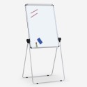 Oppen foldbar opslagstavle 100x70 cm 2 sidet whiteboard flipover tavle Tilbud