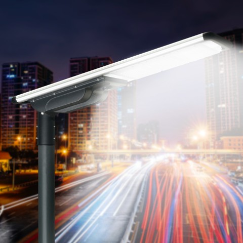 Colter XL solcelle lampe armatur LED gadelys 10000 lm bevægelsessensor Kampagne