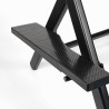 Steven sammenklappelig sort høj instruktørstol aluminium og oxfordstof Model