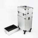 Sirius makeup trolley kufferten aluminium med 4 hjul til rejser Rabatter