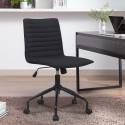 Zolder Dark sort kontorstol ergonomisk stof til kontor og skrivebord På Tilbud