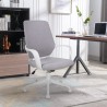 Boavista grå hvid høj kontorstol ergonomisk gamer stol til kontor På Tilbud