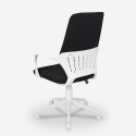 Boavista Dark sort hvid høj kontorstol ergonomisk gamerstol til kontor Udsalg