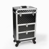 Cygnus professionel makeup kuffert trolley sort med 1 rum og 2 skuffer Udsalg