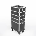 Aldeb make up kuffert trolley sort modulær 3 lag med 4 hjul Kampagne