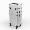 Sirius makeup trolley kufferten aluminium med 4 hjul til rejser Udsalg