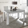 Sly Basic blank hvid cementgrå spisebord med udtræk 90x137-185 cm træ Rabatter