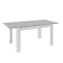 Sly Basic blank hvid cementgrå spisebord med udtræk 90x137-185 cm træ Tilbud