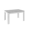 Sly Basic blank hvid cementgrå spisebord med udtræk 90x137-185 cm træ Udsalg