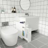 Moposh hvid grå 17x48x60cm badeværelsesskab med 2 skuffer og 1 rum Mængderabat