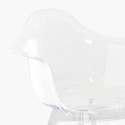 Arinor moderne gennemsigtig polycarbonat stol med træben Køb