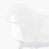 Arinor moderne gennemsigtig polycarbonat stol med træben Køb