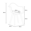 Arinor moderne gennemsigtig polycarbonat stol med træben 