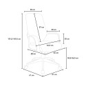 Boavista Dark sort hvid høj kontorstol ergonomisk gamerstol til kontor Mængderabat