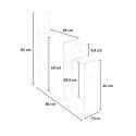Moposh hvid grå 17x48x60cm badeværelsesskab med 2 skuffer og 1 rum Valgfri