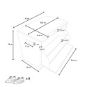 Beda hvid bænk med skohylder entremøbel 60x30x48 cm med pude Udvalg