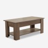 Suares lille aflangt  sofabord med opbevaring og hylde træ 50x98x42 cm Omkostninger