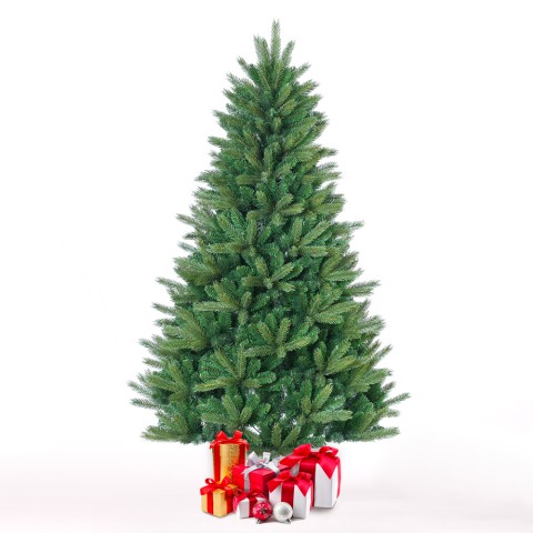 Juletræ, 210 cm højt, klassisk grønt kunstigt træ, falske grene, Melk Kampagne