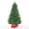 Melk 210 cm kunstigt juletræ plastik traditionelt grøn med fod Kampagne