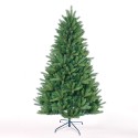 Melk 210 cm kunstigt juletræ plastik traditionelt grøn med fod Udsalg