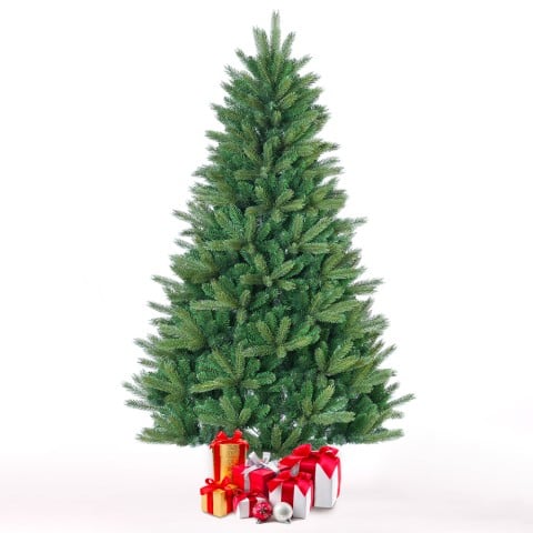 Bever 240 cm kunstigt juletræ plastik traditionel grøn med fod Kampagne