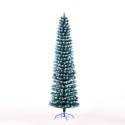 Mikkeli 180 cm kunstigt juletræ plastik grøn traditionel hvid med fod Udsalg