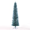 Kalevala 210 cm kunstigt juletræ plastik traditionel grøn hvid med fod Udsalg