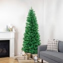 Alesund 180 cm kunstigt juletræ plastik realistisk grøn med fod På Tilbud