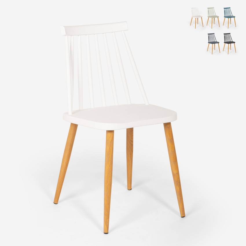 Toutou designer spisebordsstol polypropylen metal ben til stue køkken På Tilbud