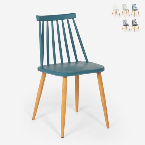 Toutou designer spisebordsstol polypropylen metal ben til stue køkken Kampagne