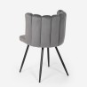 Shelly designer spisebordsstol velour stof metal ben til spisestue Egenskaber