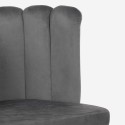Shelly designer spisebordsstol velour stof metal ben til spisestue Omkostninger
