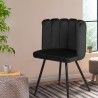 Shelly designer spisebordsstol velour stof metal ben til spisestue Rabatter