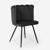 Shelly designer spisebordsstol velour stof metal ben til spisestue Valgfri