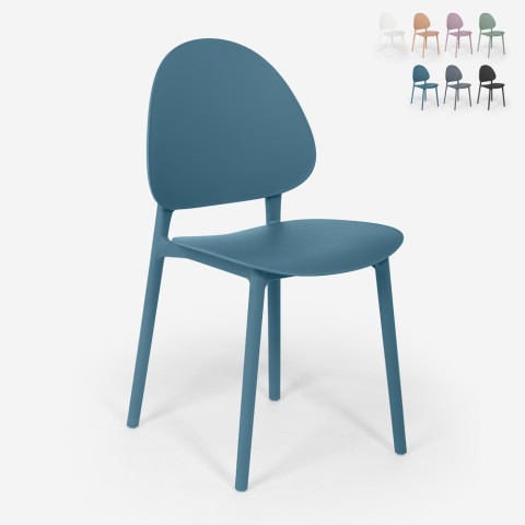 Gladys moderne design spisebordsstol polipropylen til stue og udendørs Kampagne