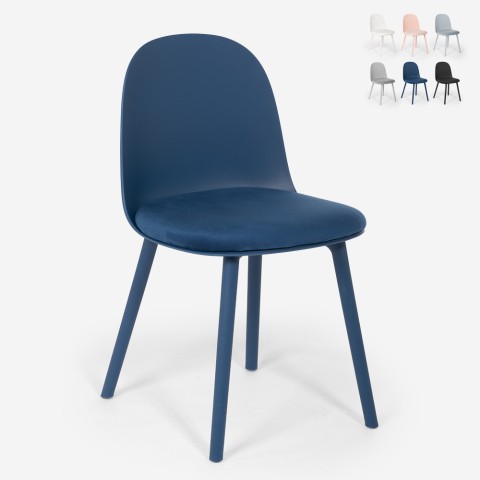 Florya designer spisebordsstol med fløjlshynde til stue og restaurant Kampagne